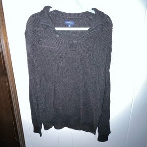 Men’s Medium Croft & Barrow Quarter Button Sweater Gray